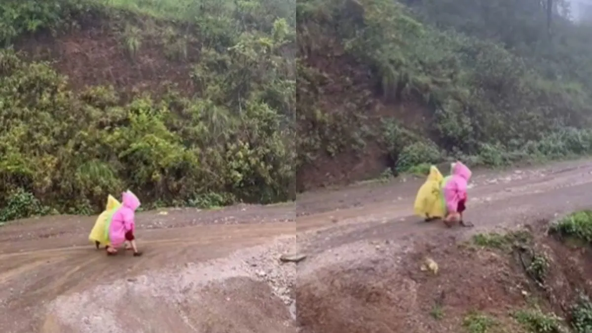 तीन नन्हें बच्चों का वीडियो वायरल