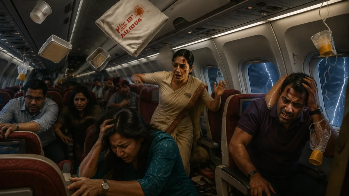 Terrifying moment Air India flight hits severe turbulence