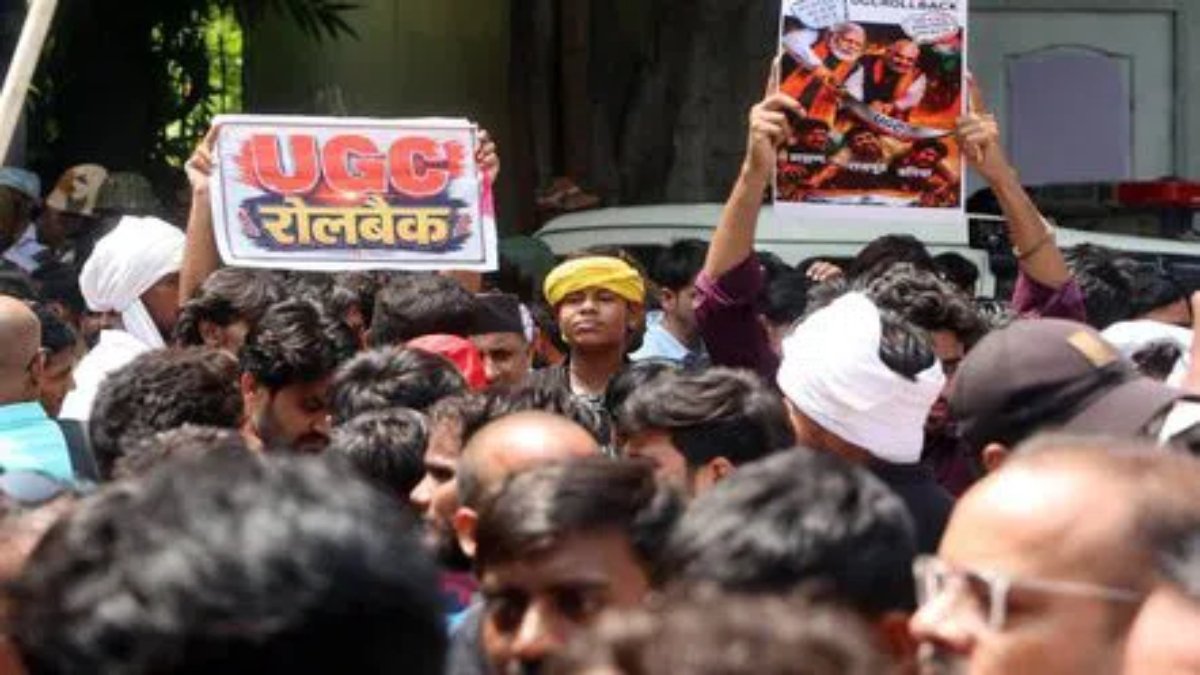 Anti-reservation protest at Jantar Mantar