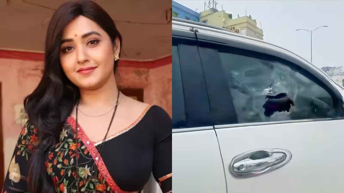 बिहार के नालंदा में भोजपुरी अभिनेत्री काजल राघवानी के काफिले पर हमला