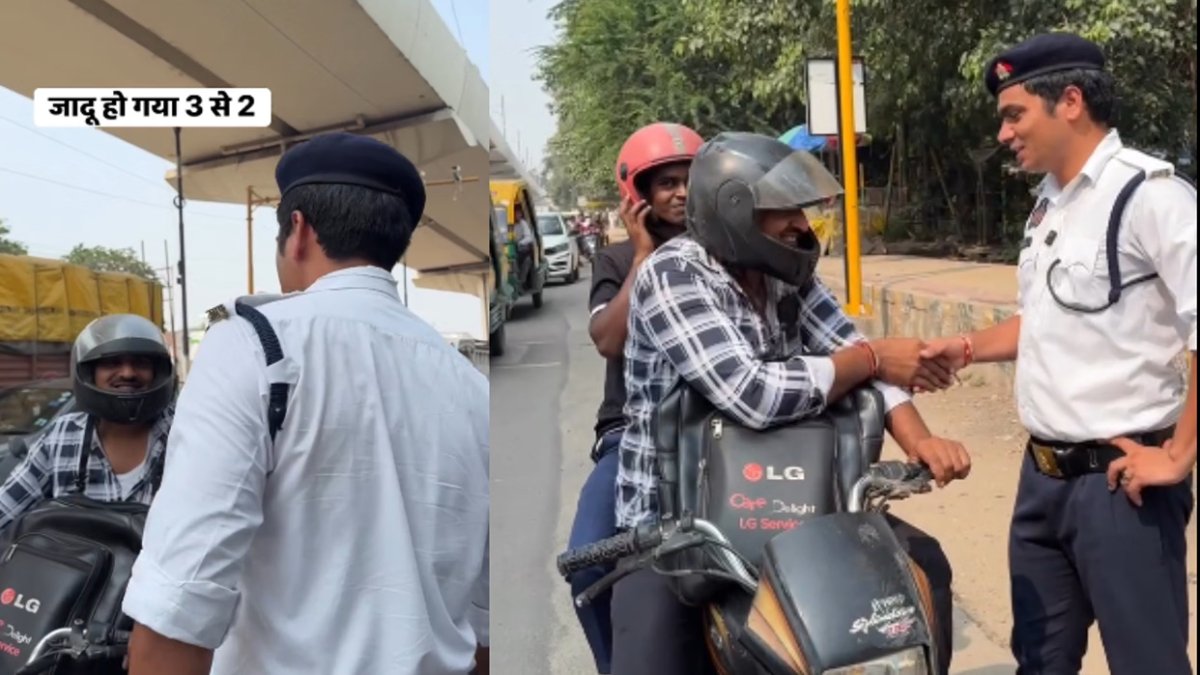 ट्रैफिक पुलिस को चकमा देने की कोशिश