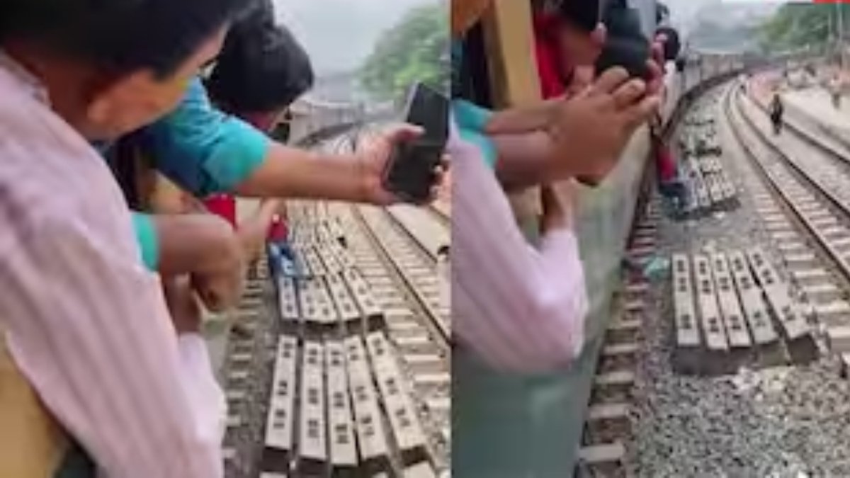 चलती ट्रेन के गेट पर स्टंट पड़ा भारी