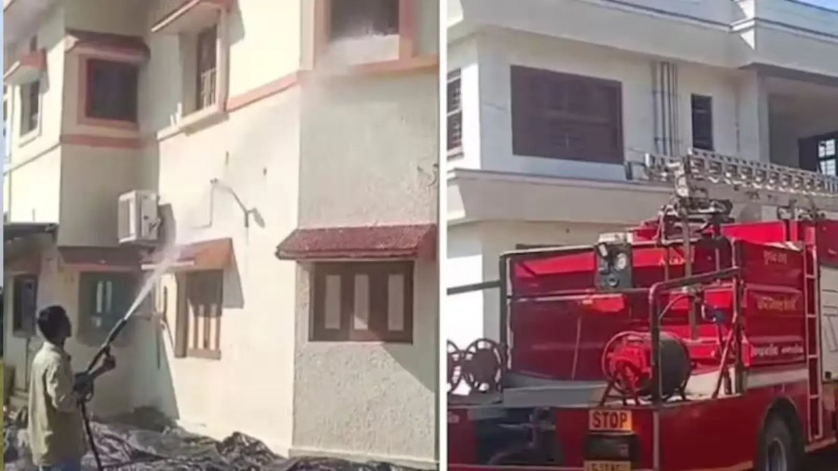 फायर ब्रिगेड से MLA के बंगले की धुलाई