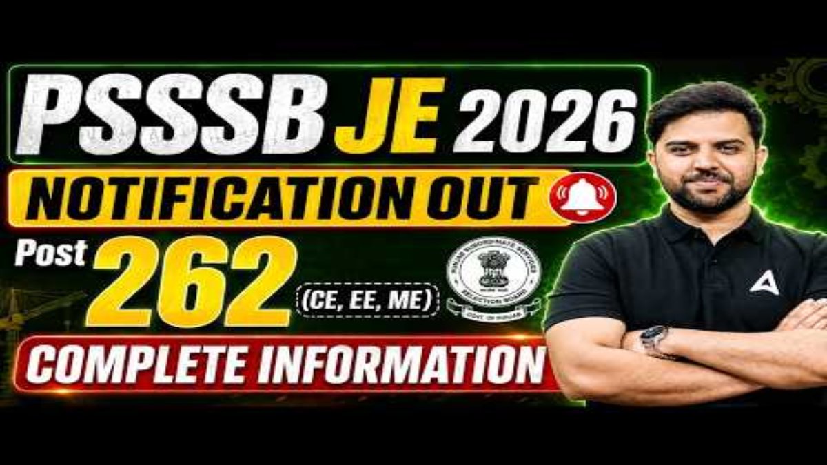 PSSSB JE Recruitment 2026